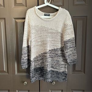 Karl Lagerfeld Beige and Black Gradient Sweater